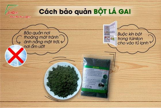 cách bảo quản bột lá gai